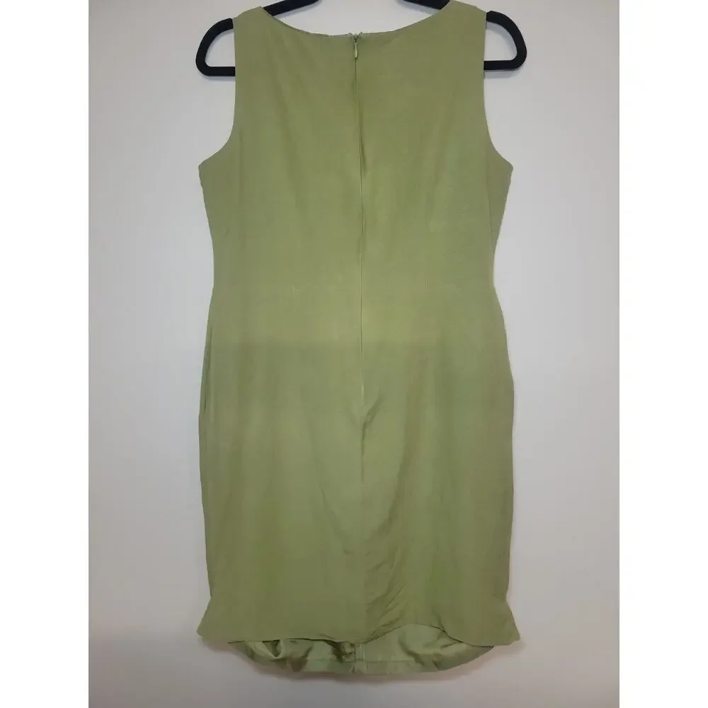 Y2K Women's Embroidered Floral Dress Size 10 Green Cottagecore Prairie Boho 70's - Picture 3 of 13
